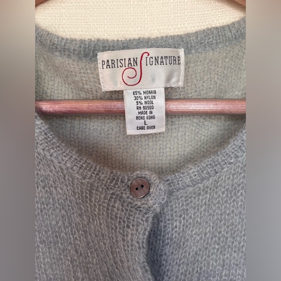 Light Blue Mohair Sweater with cutout detailing - Picture 4 of 5